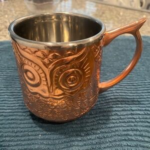 Owl Design Copper Kitchen Steel Mug